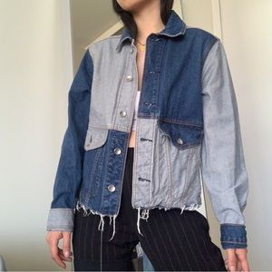 Patchwork Distressed Denim Jacket